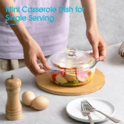 Itopfox Mini Glass Casserole Dish With Lid, Oven Safe Round Baking Dish For Cooking, Serving & Storing, Microwave, Freezer & Dishwasher Safe -Kitchen Chef GUEST 00816887 c74e 4e71 bcab f76e77e88018