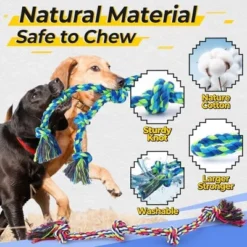 Itopfox Heavy Duty Dog Rope Toys For Aggressive Chewers, Tough Tug Of War Toys For Large, Medium & Small Dogs – 5 Pack With 2 Ropes & 3 Supplies -Kitchen Chef GUEST 00a3ce6d 561d 40ca 82be 1683cf1674be