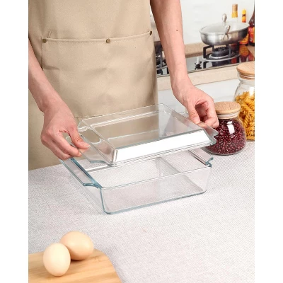 Itopfox Square Glass Baking Dish With Lid, Microwave, Oven & Dishwasher Safe Bakeware For Casseroles, Desserts & More 3 Itopfox Square Glass Baking Dish With Lid, Microwave, Oven & Dishwasher Safe Bakeware For Casseroles, Desserts & More