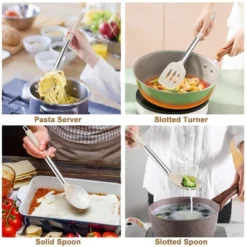 Itopfox 5-Piece Silicone Kitchen Utensil Set With Stainless Steel Handles For Nonstick Cookware, Heat-Resistant & Easy To Clean, Khaki -Kitchen Chef GUEST 00ecb80b 7c39 436f 9d36 b5173ceae39f