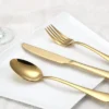 Itopfox 20-Piece Gold Flatware Set, Stainless Steel Cutlery Kitchen Utensil Set, Tableware Service For 4, Includes Dinner Knives, Forks, Spoons -Kitchen Chef GUEST 012064e9 ef09 4577 9797 f70ad691537c