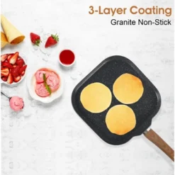 Itopfox Kitchen Academy Induction Cookware Set - 17 Piece Non-Stick Cooking Pan Set, Black Granite Pots And Pans Set For All Stovetops -Kitchen Chef GUEST 01fa20a4 b728 4e1b b1fd 8de7d6feac18