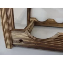 Itopfox 8-Bottle Wine Rack - Premium Carbonized Pine Wood, Two-Tier Countertop Design For Kitchen, Dining Room Or Bar -Kitchen Chef GUEST 024d4603 5b8f 45dc b194 99add2f522a0