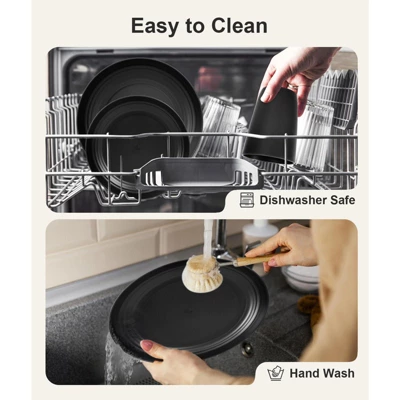 Itopfox 24-Piece Dinnerware Set For 6, Unbreakable Wheat Straw Plates & Bowls, Dishwasher & Microwave Safe, RV, Beach House & Daily Use, Black 5 Itopfox 24-Piece Dinnerware Set For 6, Unbreakable Wheat Straw Plates & Bowls, Dishwasher & Microwave Safe, RV, Beach House & Daily Use, Black - Image 3