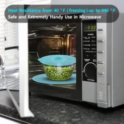 Itopfox Microwave Mat & Food Cover, Splatter Guard Silicone Trivet, Pot Holder, Drying Mat, Baking Place Mat, BPA Free Suction Lids For Bowls