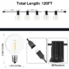 Itopfox 120FT Outdoor String Lights, Waterproof Patio Lights With 64 Hanging Globe G40 Bulbs, Shatterproof For Backyard Decor -Kitchen Chef GUEST 031fb203 69dc 453a bec3 ab00d1ec966c