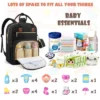 Itopfox Large Capacity Diaper Backpack For Travel With Changing Pad, Stroller Straps & Pacifier Case, Black -Kitchen Chef GUEST 034a4cbb 2dd5 4704 8d65 f1a47cec4a9e