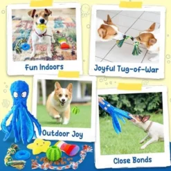 Itopfox 9-Pack Interactive Puppy Dog Toys For Small Dogs, No-Stuffing Squeaky Octopus-Shaped Toy, Cute Plush & Chew Toys For Teething Puppies -Kitchen Chef GUEST 03527ab7 1a85 488b afc0 8076b0eaf72e