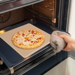 Itopfox 10 Inch Small Pizza Stone With Parchment Paper For Camp Oven, Rectangular Cordierite Baking & Grilling Stone For Grills And Air Fryers -Kitchen Chef GUEST 0365642c 3150 4561 864a 8ec944793ea5