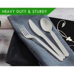 Itopfox Heavy-duty Compostable Cutlery Kits, BPI Certified, 200 Sets (Fork, Spoon, Knife, Napkin) Individually Wrapped, Plant-Based CPLA 10 Itopfox Heavy-duty Compostable Cutlery Kits, BPI Certified, 200 Sets (Fork, Spoon, Knife, Napkin) Individually Wrapped, Plant-Based CPLA -Kitchen Chef GUEST 0413cc11 7cee 4280 9e9e e18923064e13 1