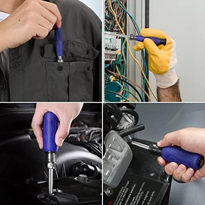 Itopfox 6-in-1 & 4-in-1 Screwdriver Set With Comfort Grip, 2PCS Portable Screwdrivers, 8 Basic & Precision Bits, 2 Nut Driver Sizes 4 Itopfox 6-in-1 & 4-in-1 Screwdriver Set With Comfort Grip, 2PCS Portable Screwdrivers, 8 Basic & Precision Bits, 2 Nut Driver Sizes - Image 3