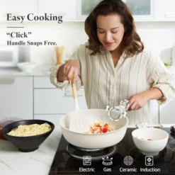 Itopfox Ceramic Nonstick Cookware Set, Healthy Non Toxic 17-Piece Pots And Pans With Removable Handles, Induction Safe, Dishwasher & Oven Safe, PFAS -Kitchen Chef GUEST 0654aba1 2b9d 447e bb66 8725b6faa1d3