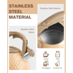 Itopfox Tea Kettle With Loud Whistle, 2.5 Quart Stovetop Kettle, Food Grade Stainless Steel, Anti-Hot Ergonomic Handle, Suitable For All Heat Sources -Kitchen Chef GUEST 06bef954 e0ce 4386 b526 4b18922a5db4