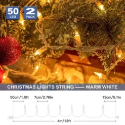 Itopfox 2-Pack 50-Count Clear Christmas Lights With White Wire, Warm White Mini String Lights For Holiday, Xmas Tree, Party, Wedding, Decorations 11 Itopfox 2-Pack 50-Count Clear Christmas Lights With White Wire, Warm White Mini String Lights For Holiday, Xmas Tree, Party, Wedding, Decorations -Kitchen Chef GUEST 06c3db2e 9e88 4494 a4bd 3d802cfe0f66