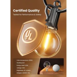 Itopfox Outdoor LED String Lights With 13 Plastic Edison Bulbs, Plug-in, Waterproof Connectable Hanging Light For Backyard Porch Balcony Party Decor -Kitchen Chef GUEST 081bedd9 21e4 4392 83b7 89411a5a112b