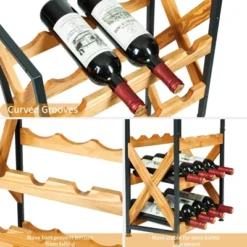 Itopfox 20 Bottle Wine Rack Freestanding Floor With Wood Top Wobble-Free 5 Tier Wine Display Storage Stand Shelf Stackable Modular Wine Bottle Holder 13 Itopfox 20 Bottle Wine Rack Freestanding Floor With Wood Top Wobble-Free 5 Tier Wine Display Storage Stand Shelf Stackable Modular Wine Bottle Holder -Kitchen Chef GUEST 0827a2f4 5fbb 4609 b1c9 006ef1b8bca1