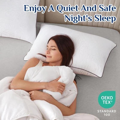 Itopfox Soft And Supportive Queen Size Pillows Set Of 2 With Down Alternative Filling For Side And Back Sleepers, Hotel Collection 5 Itopfox Soft And Supportive Queen Size Pillows Set Of 2 With Down Alternative Filling For Side And Back Sleepers, Hotel Collection - Image 3