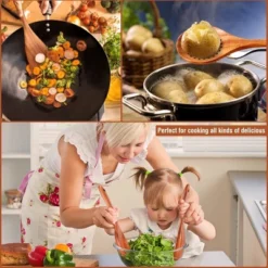 Itopfox 9-Piece Teak Wooden Kitchen Utensil Set With Spoon Rest, Comfort Grip Cooking Spoons & Utensil Holder For Easy Storage -Kitchen Chef GUEST 08fd2093 c2cc 40f7 a394 a371b97d1bee