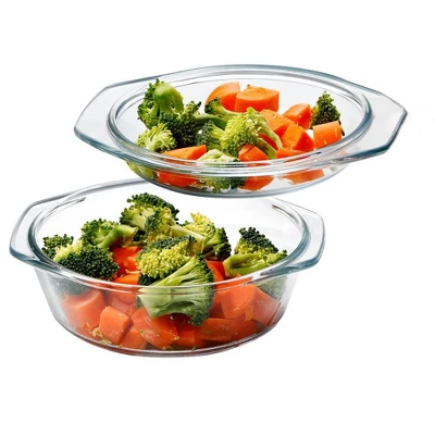 Itopfox Small Round Glass Casserole Dish With Lid, Microwave And Oven Safe Mini Glass Bowl For Cooking And Serving 9 Itopfox Small Round Glass Casserole Dish With Lid, Microwave And Oven Safe Mini Glass Bowl For Cooking And Serving - Image 7