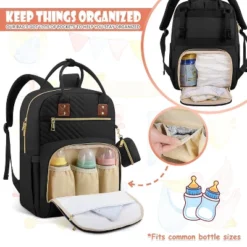 Itopfox Large Capacity Diaper Backpack For Travel With Changing Pad, Stroller Straps & Pacifier Case, Black -Kitchen Chef GUEST 09b2691b ecb2 48da a0b1 4b23f80f8383