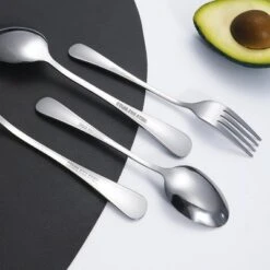 Itopfox 50-Piece Stainless Steel Flatware Set For 10, Includes Forks, Knives, Spoons & Salad Forks, Dishwasher Safe, Durable Tableware For Home -Kitchen Chef GUEST 0bce66ed dd54 40e9 84c4 b3c5434952fc