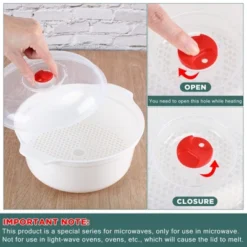 Itopfox 3-Piece Microwave Bowls With Lids And Steam Rack, Assorted Sizes For Soup, Noodles, Leftovers, Dishwasher Safe, Dorm & Kitchen Essentials -Kitchen Chef GUEST 0c1af008 9d41 4756 ba29 e244ca9ebdef