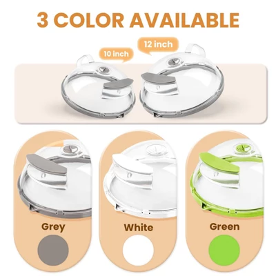 Itopfox Microwave Splatter Cover With Water Steamer, Integrated Handle, Plate Cover, Splatter Guard, Cookware Lid, House Essentials For Gift 8 Itopfox Microwave Splatter Cover With Water Steamer, Integrated Handle, Plate Cover, Splatter Guard, Cookware Lid, House Essentials For Gift - Image 6