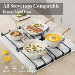 Itopfox 24 Pcs Non Stick Ceramic Cookware Set, Healthy Non Toxic Kitchen Cookware With Large Capacity, Induction Compatible, PFAS Free, Cream White -Kitchen Chef GUEST 0d27b04e f647 4785 8a0e 60ced280a299