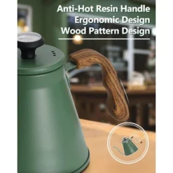 Itopfox Gooseneck Kettle With Thermometer For Pour Over Coffee & Tea Stainless Steel Durable 3-Layer Base Precision Spout, All Stove Tops Compatible -Kitchen Chef GUEST 0d56b772 29f4 4680 a33c 58ba9624601e