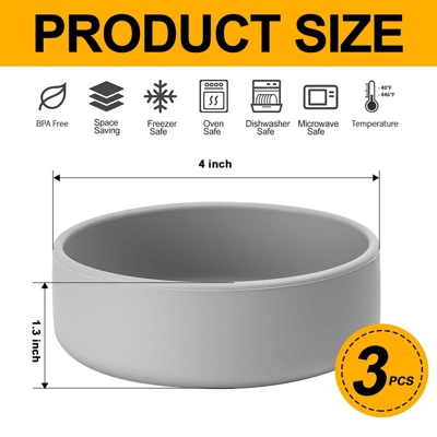 Itopfox Silicone Microwave Egg Cooker, 3 Pack Air Fryer Egg Molds, Individual Egg Cups For Sandwiches Breakfast - Grey 3 Itopfox Silicone Microwave Egg Cooker, 3 Pack Air Fryer Egg Molds, Individual Egg Cups For Sandwiches Breakfast - Grey