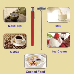 Itopfox Kitchen Food-Cooking Meat Coffee Thermometer – Pocket Espresso Thermometer For Milk Foam Frothing Chocolate Water Grill, Turkey -Kitchen Chef GUEST 0d9721e6 4b1f 427e 8c59 400d2f5fea6c
