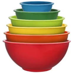Itopfox Classic Mixing Bowl Set, Microwave And Dishwasher Safe, Ideal For Baking, Prepping, Cooking And Serving Food (Set Of 6, Red) -Kitchen Chef GUEST 0dd006a2 39f0 4766 bc4e 021997debbd9
