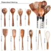 Itopfox Kitchen Utensil Set With Holder, Natural Teak Wood Spoons For Cooking, Includes Spatula, Ladle & More, Non-Scratch Wooden Tools For Cookware -Kitchen Chef GUEST 0e69ec51 3421 4756 93f9 8acba27b6778