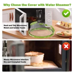 Itopfox Microwave Splatter Cover With Water Steamer And Handle, BPA Free & Dishwasher Safe Splatter Guard Kitchen Gadgets For Gifts (Green, 1 Pack) -Kitchen Chef GUEST 0ec9ca47 4634 4561 9350 3236b53d8317