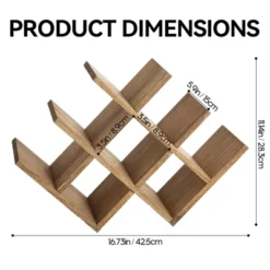 Itopfox 8-Bottle Countertop Wine Rack, Wooden 3-Tier Wine Bottle Holder For Bar Table, Wine Cabinet, Free Standing Display And Storage Shelves Brown -Kitchen Chef GUEST 0f2c7d52 0388 40f1 947b f11ef2084657