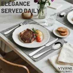 Itopfox 16-Piece Heavy Duty Silverware Set With Steak Knives, Stainless Steel Cutlery For 4, Dishwasher Safe Flatware For Home, Dorms, Restaurants -Kitchen Chef GUEST 1025f49d 54d0 4389 b6e7 e56c0cf20004