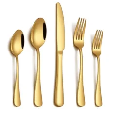 Itopfox 20-Piece Gold Silverware Set For 4, Stainless Steel Flatware Cutlery Set With Knife, Fork, Spoon, Mirror Polished Finish, Dishwasher Safe -Kitchen Chef GUEST 10ad0099 a457 4035 b48d 09077e8b1007