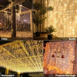 Itopfox 300 LED Curtain String Lights With Remote, 8 Modes, Connectable Waterproof Fairy Lights For Bedroom, Wedding, Outdoor, Christmas Party, White -Kitchen Chef GUEST 116ee5e3 37fe 4047 b81c 4180e85187c5