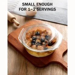 Itopfox Clear Round Glass Casserole With Lid, Microwave & Oven Safe Bakeware, Freezer & Dishwasher Friendly, Easy Grab Baking Dish 12 Itopfox Clear Round Glass Casserole With Lid, Microwave & Oven Safe Bakeware, Freezer & Dishwasher Friendly, Easy Grab Baking Dish -Kitchen Chef GUEST 120ab579 b032 4c23 8c2e cf38eb44d633