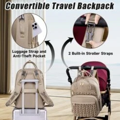Itopfox Stylish Baby Diaper Backpack With Changing Pad, Waterproof Travel Bag, Stroller Straps, Insulated Pockets, Khaki -Kitchen Chef GUEST 12757c77 8814 4e6a 92fd 5be77e4350f8