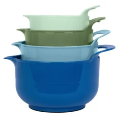 Itopfox 4-Piece Nesting Mixing Bowls Set With Pour Spout & Handle, BPA-Free, Microwave & Dishwasher Safe, Non-Slip Base, Lightweight -Kitchen Chef GUEST 1385e069 b306 4c9f a562 7b33caefe2a7