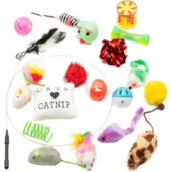 Itopfox Cat Toys Variety Pack For Kitty - 20 Piece Assortment With Wand, Balls, Mice & Feathers For Playful Felines -Kitchen Chef GUEST 13885fed 35bf 465b 9782 1dbf572fe94a