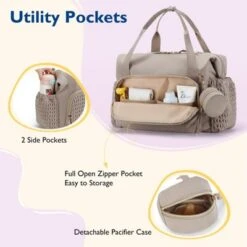 Itopfox Large Capacity Travel Diaper Tote Bag With Pacifier Case, Insulated Pockets For Baby Essentials, Hospital Delivery Bag -Kitchen Chef GUEST 1398f2e5 dc96 4405 9ea1 2aa044b5880c