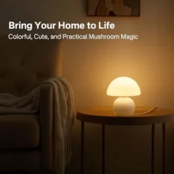 Kitchen Chef 35 Itopfox Mushroom Table Lamp For Bedroom, Desk Bedside Small Lamp For Living Room, Cute Mini Modern Mid Century Night Stand Decor, Unique Aesthetic