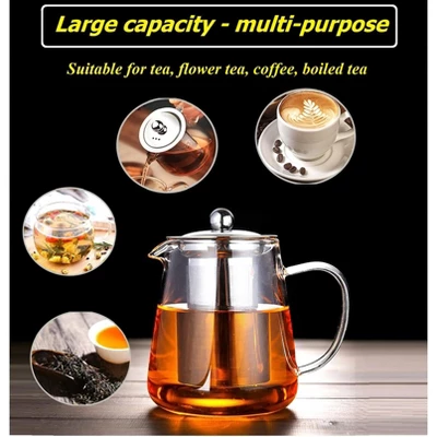 Itopfox Mini Glass Teapot With Removable Stainless Steel Infuser For Blooming & Loose Leaf Tea, Microwave & Stovetop Safe 9 Itopfox Mini Glass Teapot With Removable Stainless Steel Infuser For Blooming & Loose Leaf Tea, Microwave & Stovetop Safe - Image 7