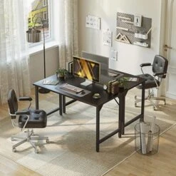 Itopfox 40 Inch Computer Desk, Home Office Study Writing Table, Simple PC Gaming Desk With Adjustable Feet, Black -Kitchen Chef GUEST 165fd589 44ee 452b 86ba 730a0817d6ed
