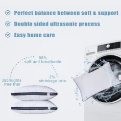 Itopfox Luxury Hotel Pillows For Sleeping, 2-Pack Queen Size Bed Pillows For Side And Back Sleeper, Soft & Supportive Microfiber Pillow Set 10 Itopfox Luxury Hotel Pillows For Sleeping, 2-Pack Queen Size Bed Pillows For Side And Back Sleeper, Soft & Supportive Microfiber Pillow Set -Kitchen Chef GUEST 172ac4c3 500f 4bfa a4cf 0015d7b320ef