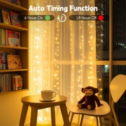 Itopfox 300 LED Curtain String Lights With Remote, 8 Modes, Connectable Waterproof Fairy Lights For Bedroom, Wedding, Outdoor, Christmas Party, White -Kitchen Chef GUEST 17e196a9 e815 43b4 babf 3146111abbc0