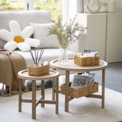 Itopfox Hand Woven Water Hyacinth Storage Baskets Set Of 3 Natural Wicker Baskets For Organizing Pantry Shelf, Closet, Bathroom, Living Room, Bedroom -Kitchen Chef GUEST 17fc290d cccd 4098 a253 9a547e4db171