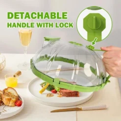 Itopfox Microwave Splatter Cover With Water Steamer And Handle, BPA Free & Dishwasher Safe Splatter Guard Kitchen Gadgets For Gifts (Green, 1 Pack) -Kitchen Chef GUEST 1860bd30 03f9 4211 9717 01da395936a3